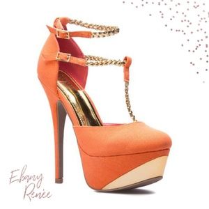 ShoeDazzle | Coral Mary Platforms Pumps - 7.5